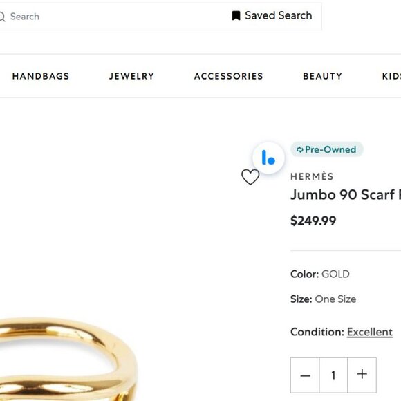 Authentic Hermès Jumbo 90 Scarf Ring - Picture 5 of 5